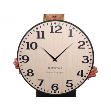 Drevené nástenné hodiny Elegante Flex z227-1d2-1-x svetlohnedé, 50 cm