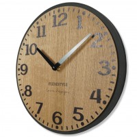 Drevené nástenné hodiny Elegante Flex z227-1d-1-x tmavohnedé, 30 cm