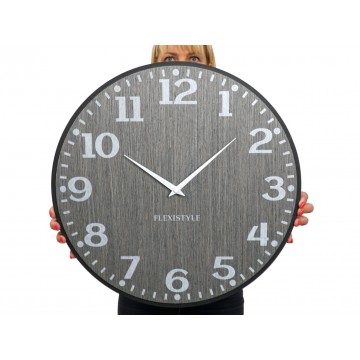 Drevené nástenné hodiny Elegante Flex z227-1d1a-0-x sivé, 50 cm