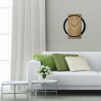 Dubové nástenné hodiny Wood oak 2 Flex z215-1d-1-x v, 32 cm