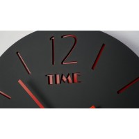 Nástenné akrylové hodiny Slim Flex z111b-1mat-3-x, 30 cm, čierne matné