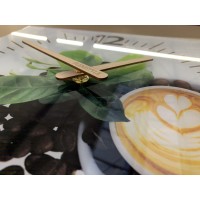 Nástenné sklenené hodiny Coffee 3 Flex z51d s-d-x, 30 cm