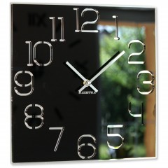 Nástenné akrylové hodiny Digit Flex z120-1-0-x, 30 cm, čierne