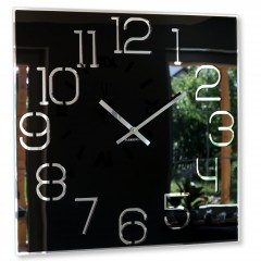 Nástenné akrylové hodiny Digit Flex z120-1-0-x, 50 cm, čierne