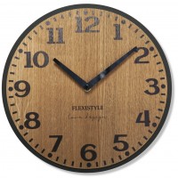 Drevené nástenné hodiny Elegante Flex z227-1d-1-x tmavohnedé, 30 cm Drevené nástenné hodiny Elegante Flex z227-1d-1-x tmavohnedé, 30 cm