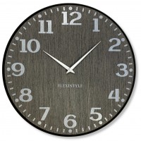 Drevené nástenné hodiny Elegante Flex z227-1d1a-0-x sivé, 50 cm