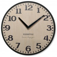 Drevené nástenné hodiny Elegante Flex z227-1d2-1-x svetlohnedé, 30 cm