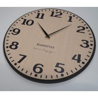 Drevené nástenné hodiny Elegante Flex z227-1d2-1-x svetlohnedé, 50 cm
