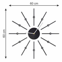 Nástenné hodiny Shiny sticks Flex z44 1-0-x, 60 cm