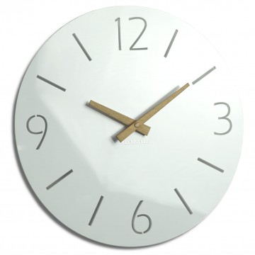 Nástenné akrylové hodiny Slim Flex z111a-2-dx, 30 cm, biele