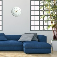 Nástenné akrylové hodiny Slim Flex z111a-2-dx, 30 cm, biele