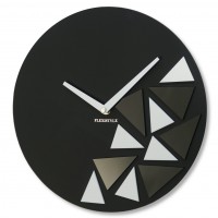 Nástenné akrylové hodiny Triangles Flex z205-1, 30 cm, čierne matné Nástenné akrylové hodiny Triangles Flex z205-1, 30 cm, čierne matné