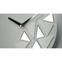 Nástenné akrylové hodiny Triangles Flex z205-2, 30 cm, biele matné Nástenné akrylové hodiny Triangles Flex z205-2, 30 cm, biele matné
