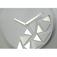 Nástenné akrylové hodiny Triangles Flex z205-2, 30 cm, biele matné Nástenné akrylové hodiny Triangles Flex z205-2, 30 cm, biele matné