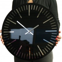 Nástenné akrylové hodiny Trim Flex z112-1-0-x, 50 cm, čierne
