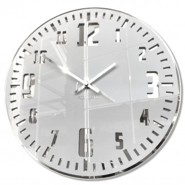 Nástenné akrylové hodiny Unique Flex z117-2-0-x, 30 cm, strieborné