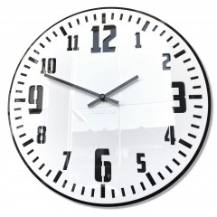 Nástenné akrylové hodiny Unique Flex z117-2-1-x, 30 cm, čiernobiele