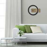 Nástenné hodiny z dubového dreva Flex z214, 32 cm