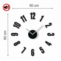 3D Nalepovacie hodiny DIY ADMIRABLE L Sweep 54a-1, 50-75cm