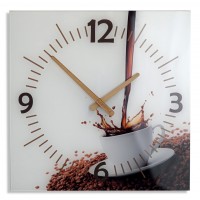 Nástenné sklenené hodiny Coffee 2 Flex z51c s-d-x, 30 cm