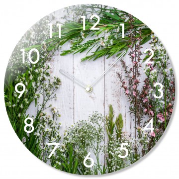 Nástenné sklenené hodiny Herbs Flex z67f s-2-x, 30 cm Nástenné sklenené hodiny Herbs Flex z67f s-2-x, 30 cm