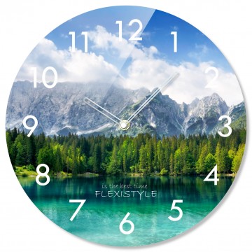 Nástenné sklenené hodiny Mountain Flex z67d s-2-x, 30 cm