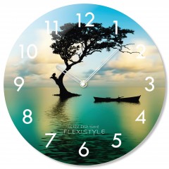 Nástenné sklenené hodiny Tree Flex z67a s-2-x, 30 cm
