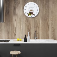 Nástenné sklenené hodiny Káva so škoricou 4 z63d s-2-x, 30 cm