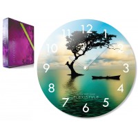 Nástenné sklenené hodiny Tree Flex z67a s-2-x, 30 cm