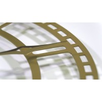 Nástenné kovové hodiny Vintage Retro zlato Flex z21a, 50 cm