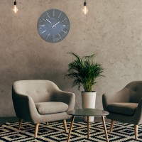Nástenné akrylové hodiny Trim Flex z112-1a0-x, 30 cm, sivé
