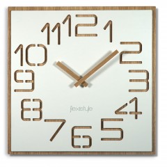 Nástenné hodiny Digits z120-2matd-dx, 60 cm biela