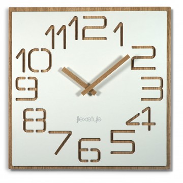 Nástenné hodiny Digits z120-2matd-dx, 40 cm biela
