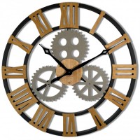 Dizajnové nástenné hodiny Industrial z229-11ad 80 cm, čierne