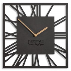 Nástenné hodiny loft piccolo štvorcové 30cm, čierna z219b Nástenné hodiny loft piccolo štvorcové 30cm, čierna z219b