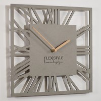 Nástenné hodiny loft piccolo štvorcové 30cm, šedá z219b Nástenné hodiny loft piccolo štvorcové 30cm, šedá z219b
