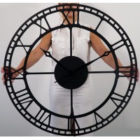 Kovové nástenné hodiny z21a-1-1-x 80cm, čierna