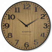Drevené nástenné hodiny Elegante Flex z227-1d-1-x tmavohnedé, 50 cm
