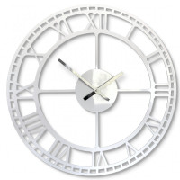 Nástenné hodiny Vintage Retro, kovové, FLEXz21 biele, 50cm