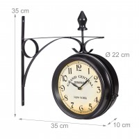 Staničné hodiny obojstranné RD6292, 22cm