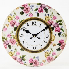 Nástenné hodiny, Flor0134, Ruže, 34cm
