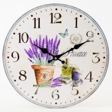 Nástenné hodiny, Flor0140, Provence, 34cm