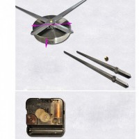 3D Nalepovacie hodiny DIY Clock BIG Time Q70D1, Silver 80-130cm