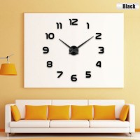 3D Nalepovacie hodiny DIY Clock 1-12, Black 80-130cm