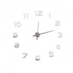3D Nalepovacie hodiny DIY Clock Evevo 8233S,XL, Mirror, 90-130cm 