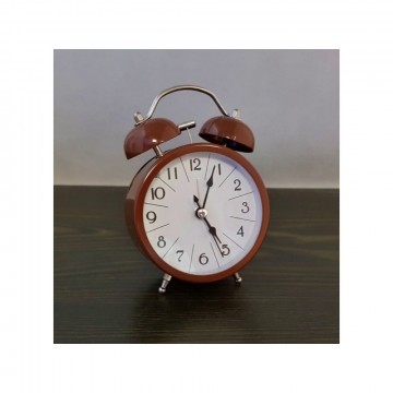 Retro budík 9 cm EuB SM-611, hnedý Retro budík 9 cm EuB SM-611, hnedý