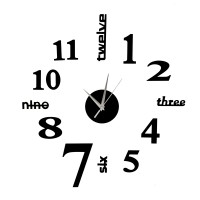 Nalepovacie nástenné hodiny, DIY d6 Twelve mini, Zrkadlové, 60cm Nalepovacie nástenné hodiny, DIY d6 Twelve mini, Zrkadlové, 60cm