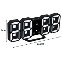 Modré LED hodiny s budíkom VG 458N, 23 cm