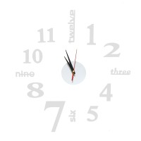 Nalepovacie nástenné hodiny, DIY d6 Twelve mini, Zrkadlové, 60cm