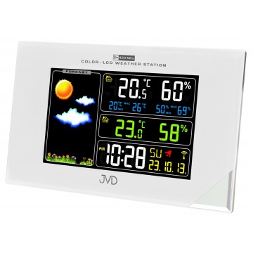 Rádiom riadená meteorologická stanica JVD strieborná RB9197.2, 20cm